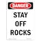 Signmission OSHA Danger Sign, Stay Off Rocks, 14in X 10in Aluminum, 10" W, 14" L, Portrait, Stay Off Rocks OS-DS-A-1014-V-2107 - alternate 1